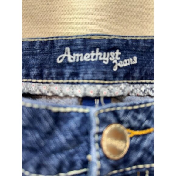 Amethyst Jeans Womens Distressed Skinny Jeans Size 11 Blue Denim Streetwear - Picture 2 of 15